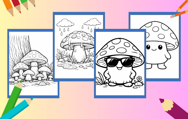 Pilz Ausmalbilder