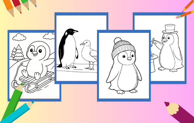 Pinguin Ausmalbilder