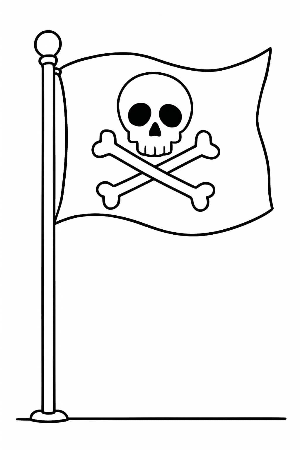 Piratenflagge Ausmalbild