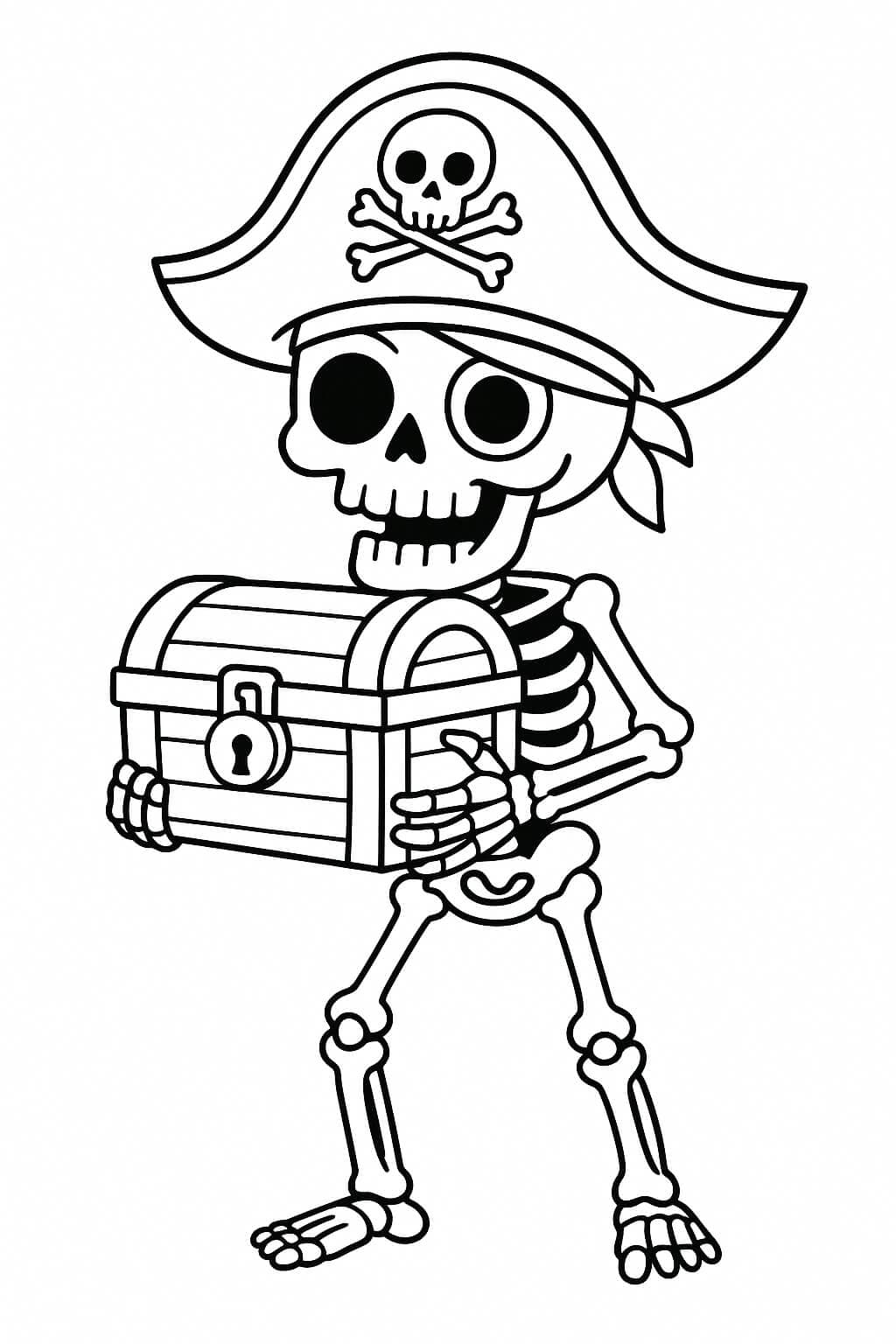 Piratenskelett Ausmalbild