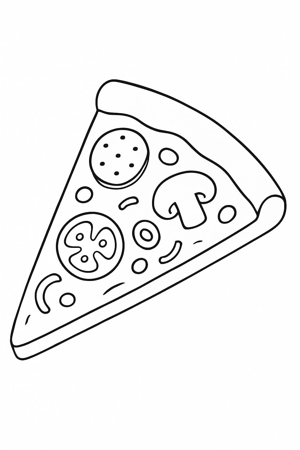 Pizzastück Ausmalbild