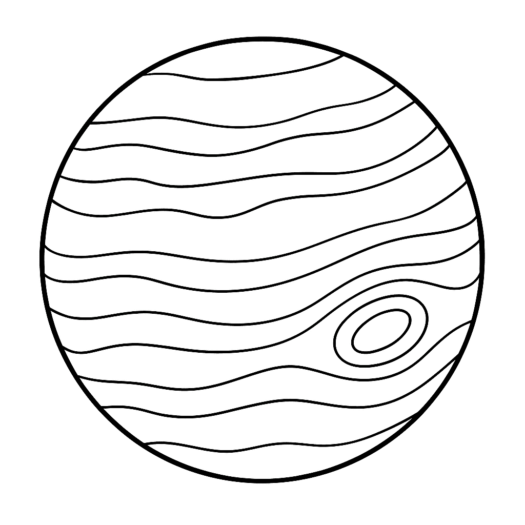 Planet Jupiter Ausmalbild