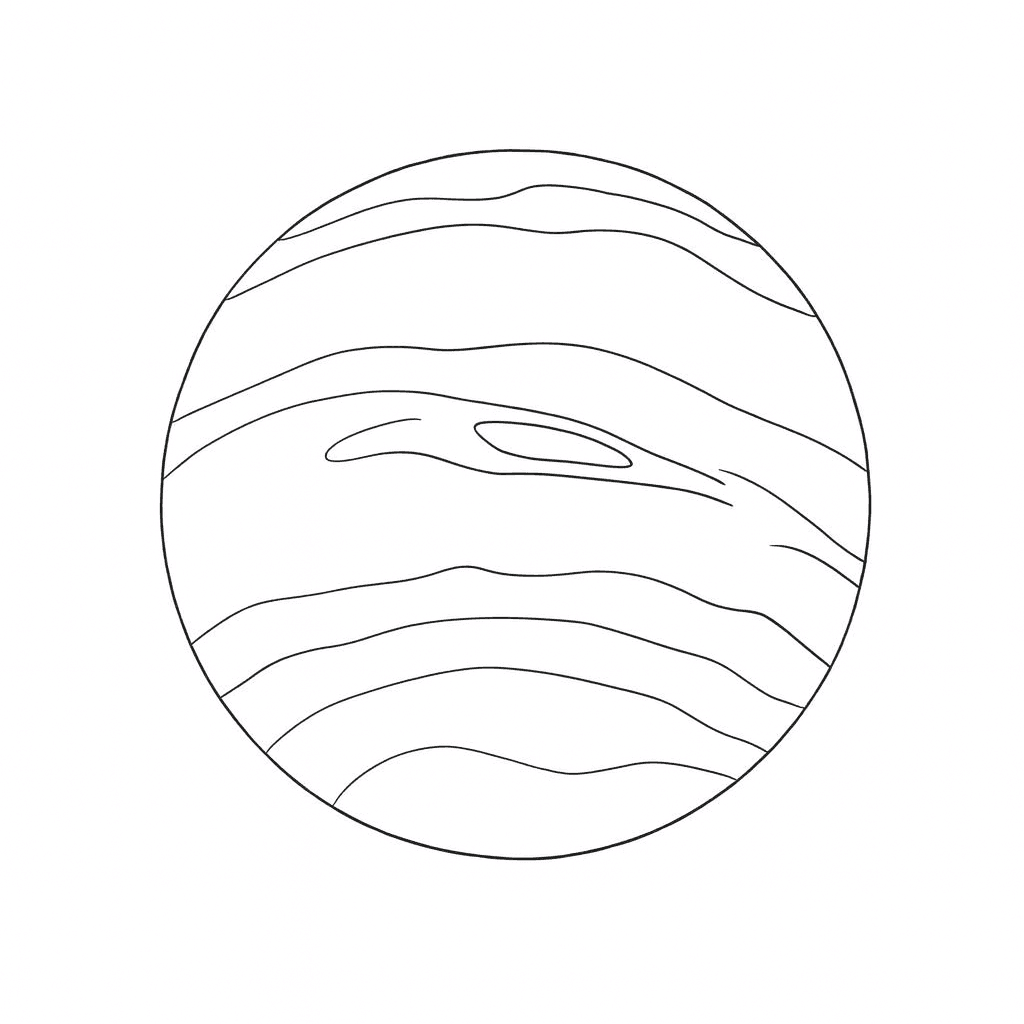 Planet Neptun Ausmalbild