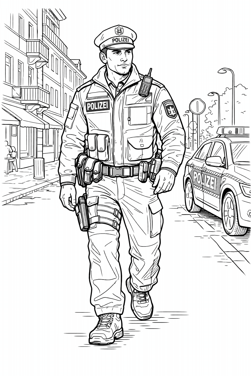 Polizist Ausmalbild