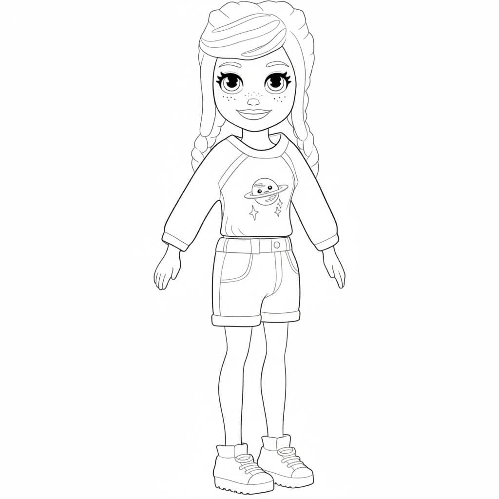 Klassische Polly Puppe Ausmalbild