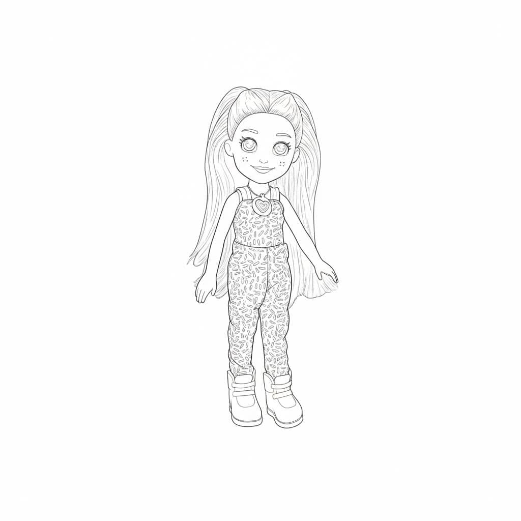 Polly beim Picknick Ausmalbild