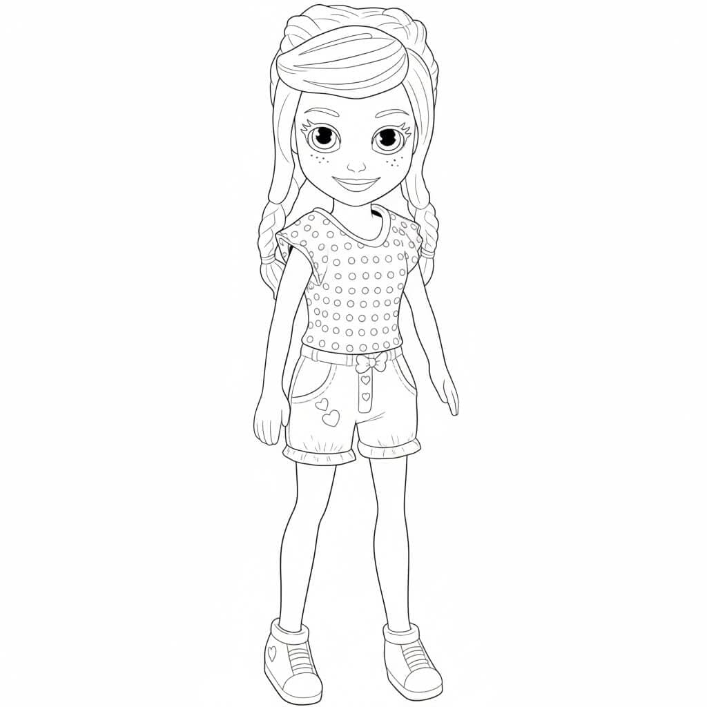 Polly im Sommer Ausmalbild