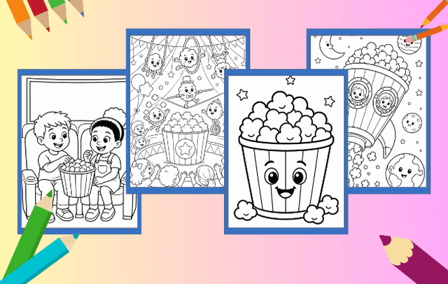 Popcorn Ausmalbilder