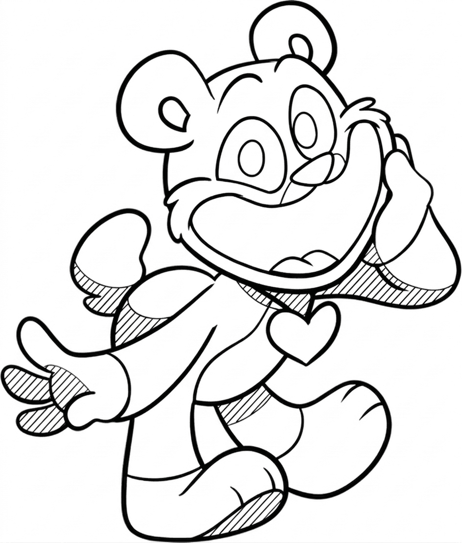 Bobby BearHug Ausmalbild