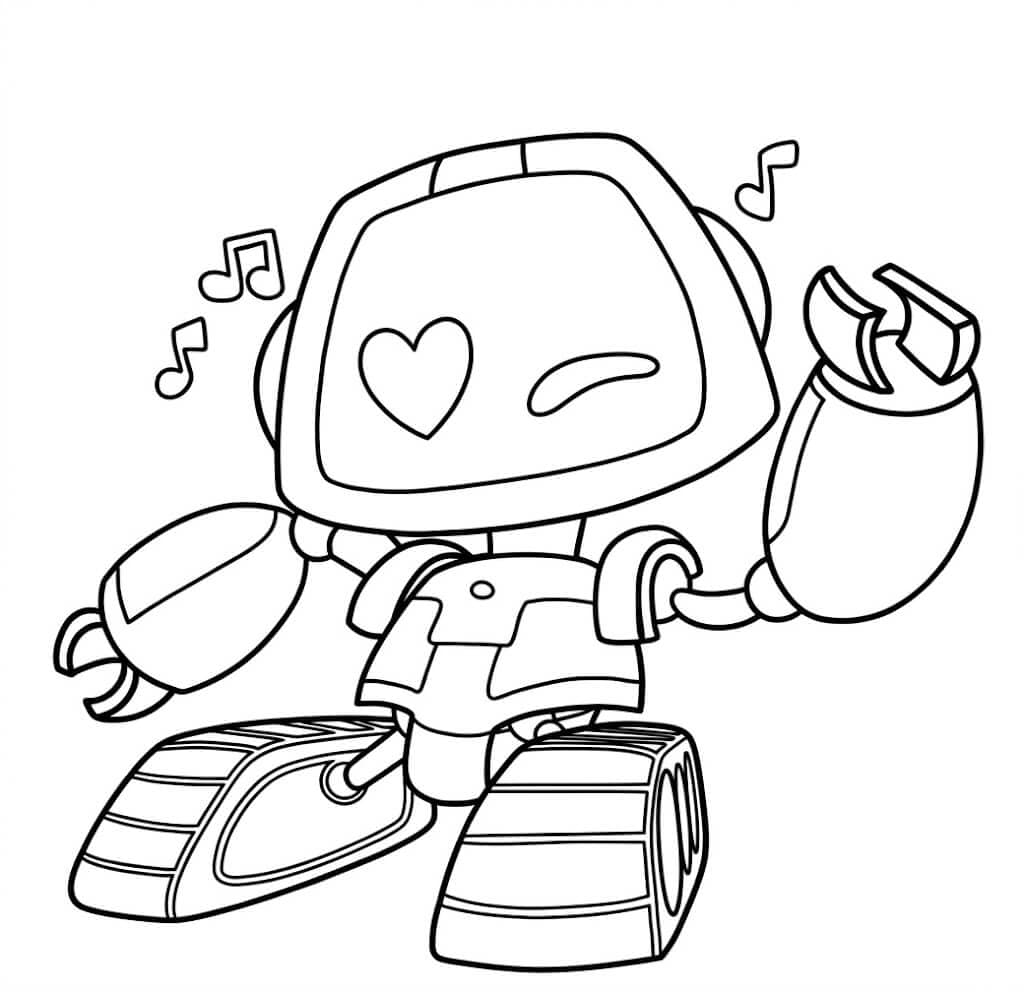Boogie Bot Ausmalbild