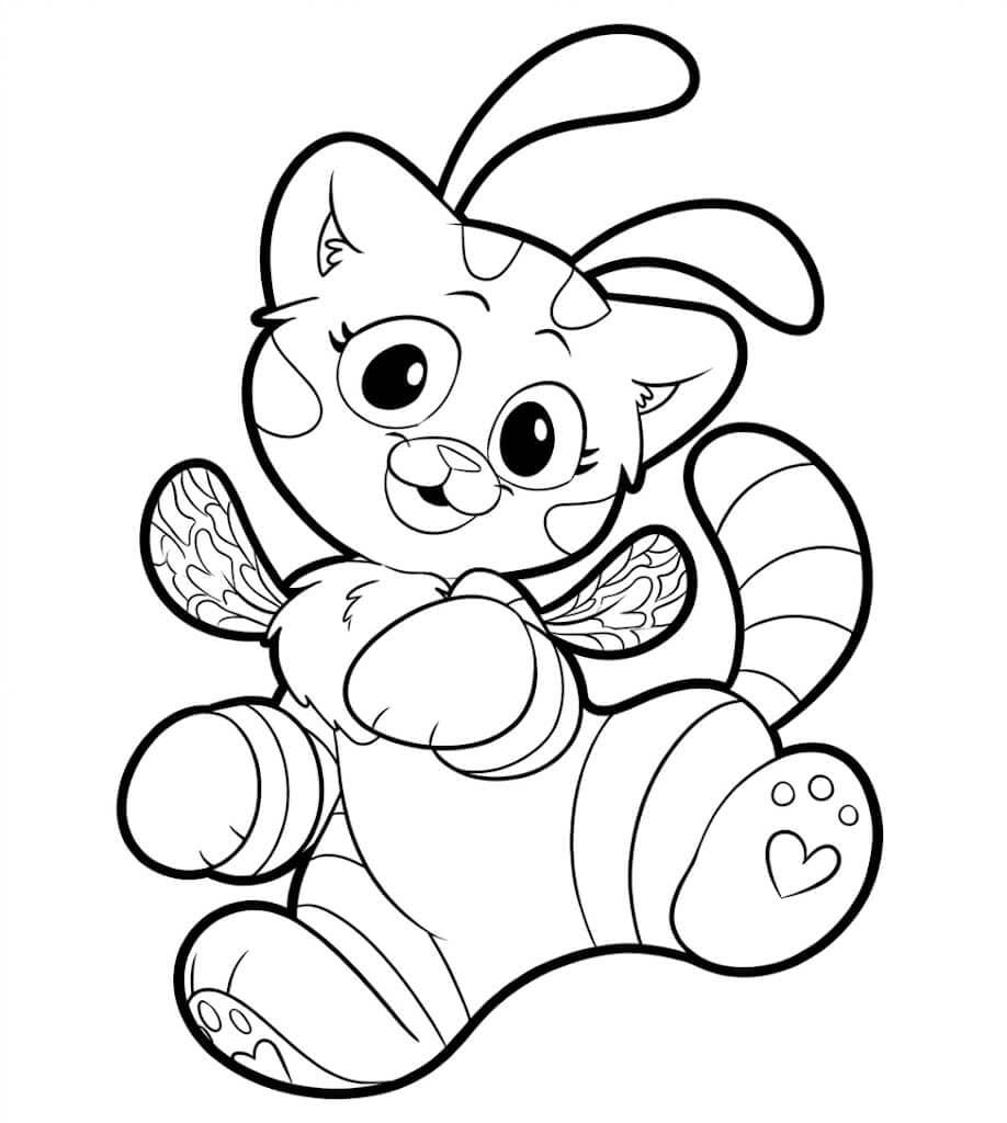 Cat-Bee Ausmalbild