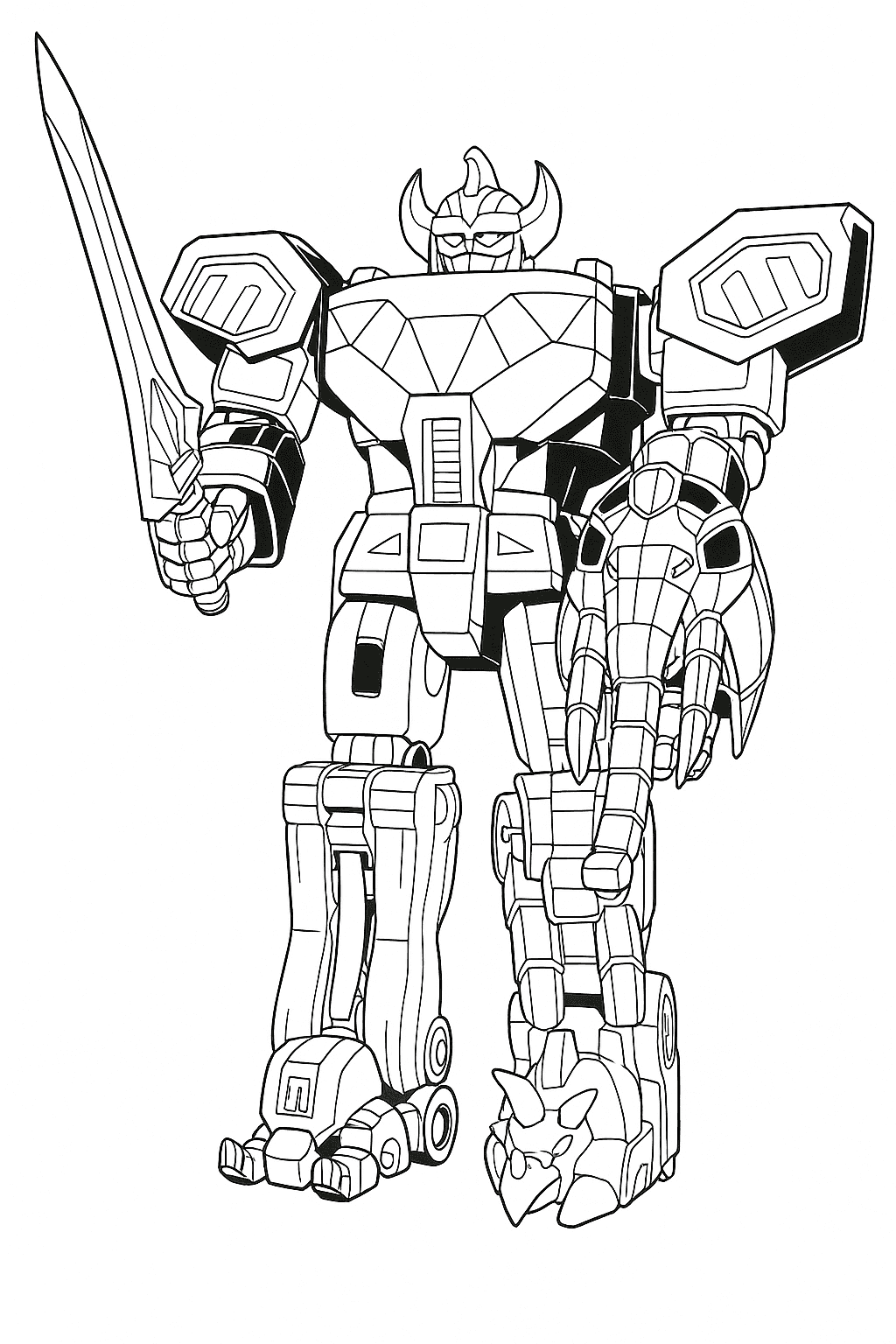 Omega Megazord Ausmalbild