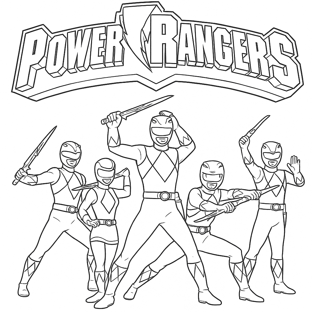 Power Rangers Symbol Ausmalbild
