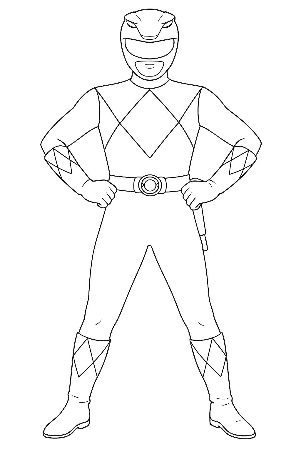 Schwarzer Ranger Zack Ausmalbild