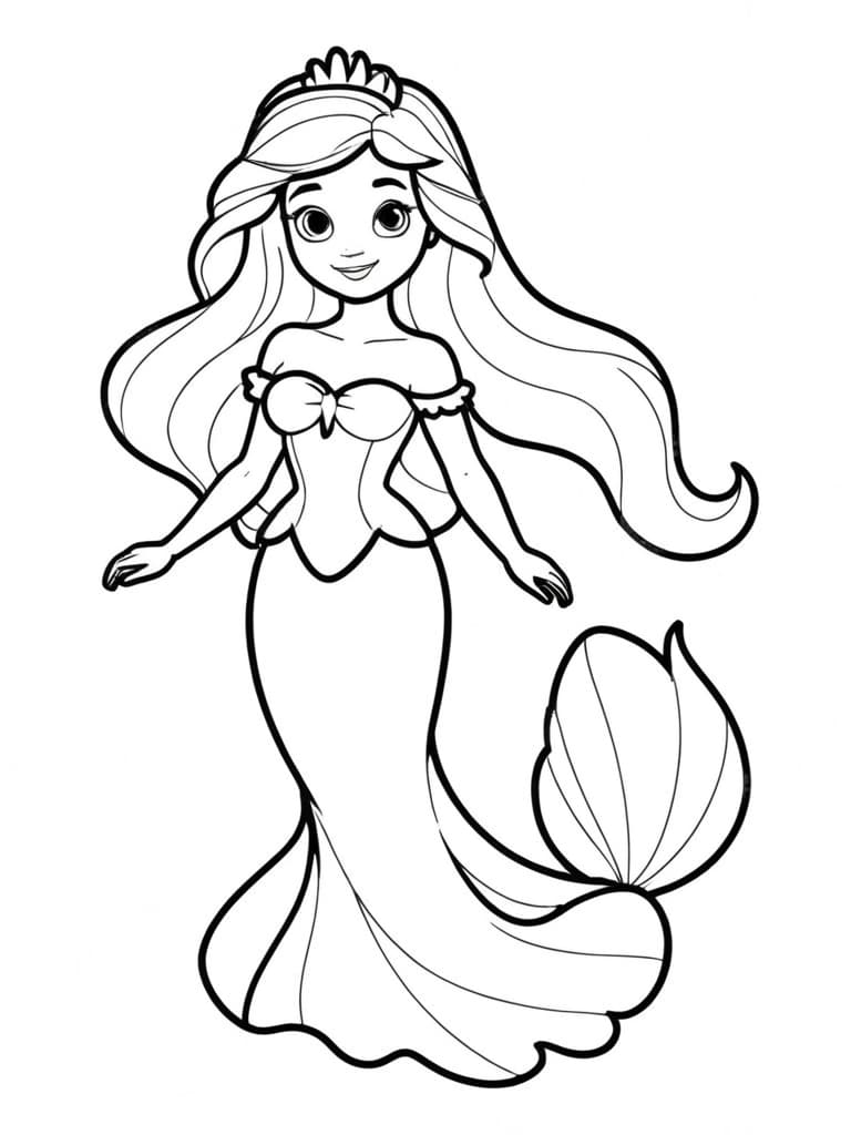 Ariel Ausmalbild Variante