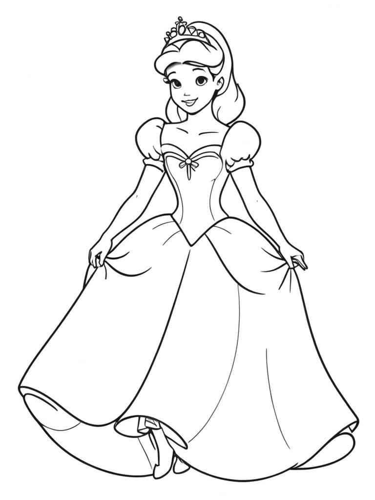 Cinderella Ausmalbild Variante