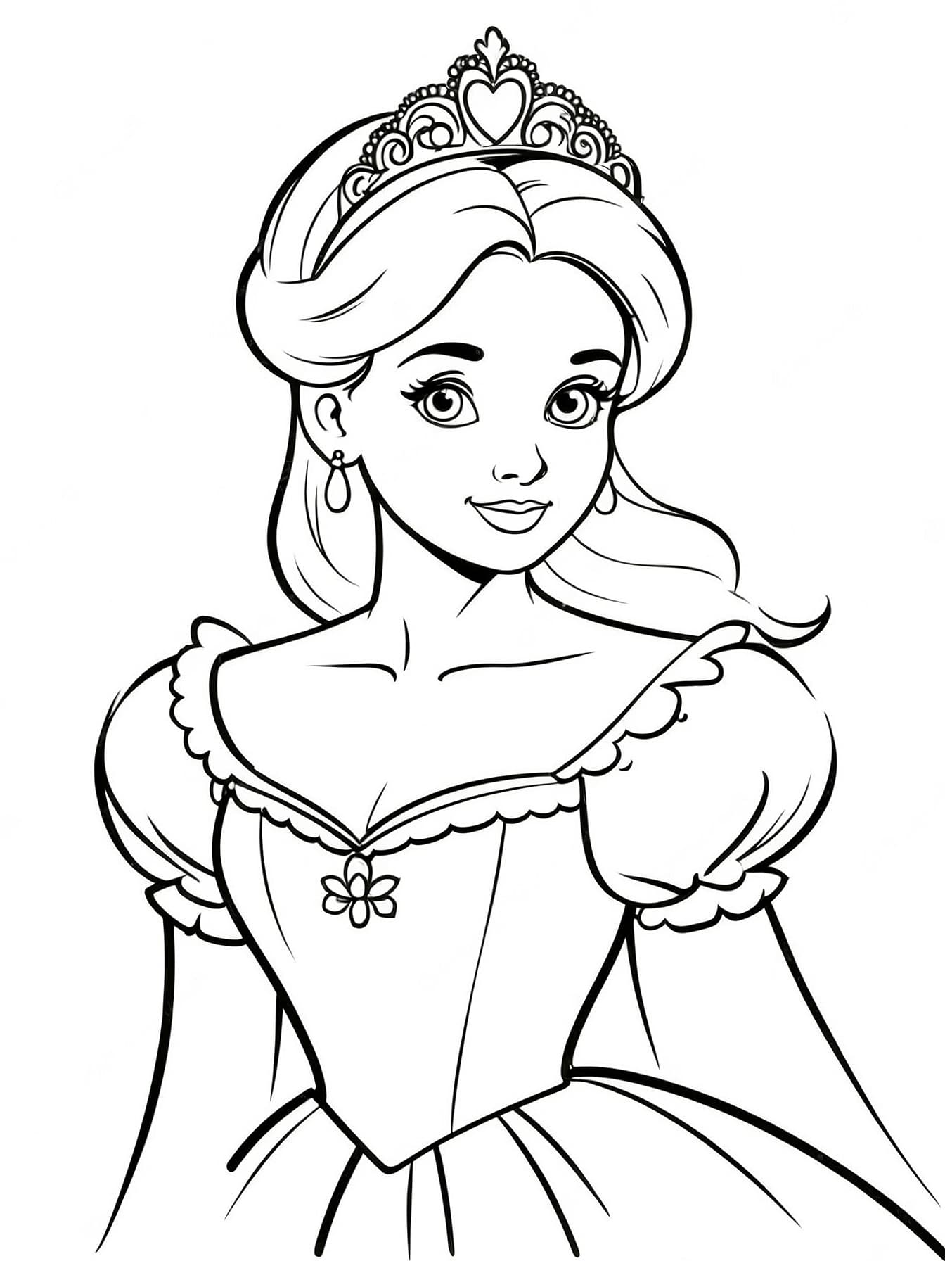 Prinzessin Ausmalbild