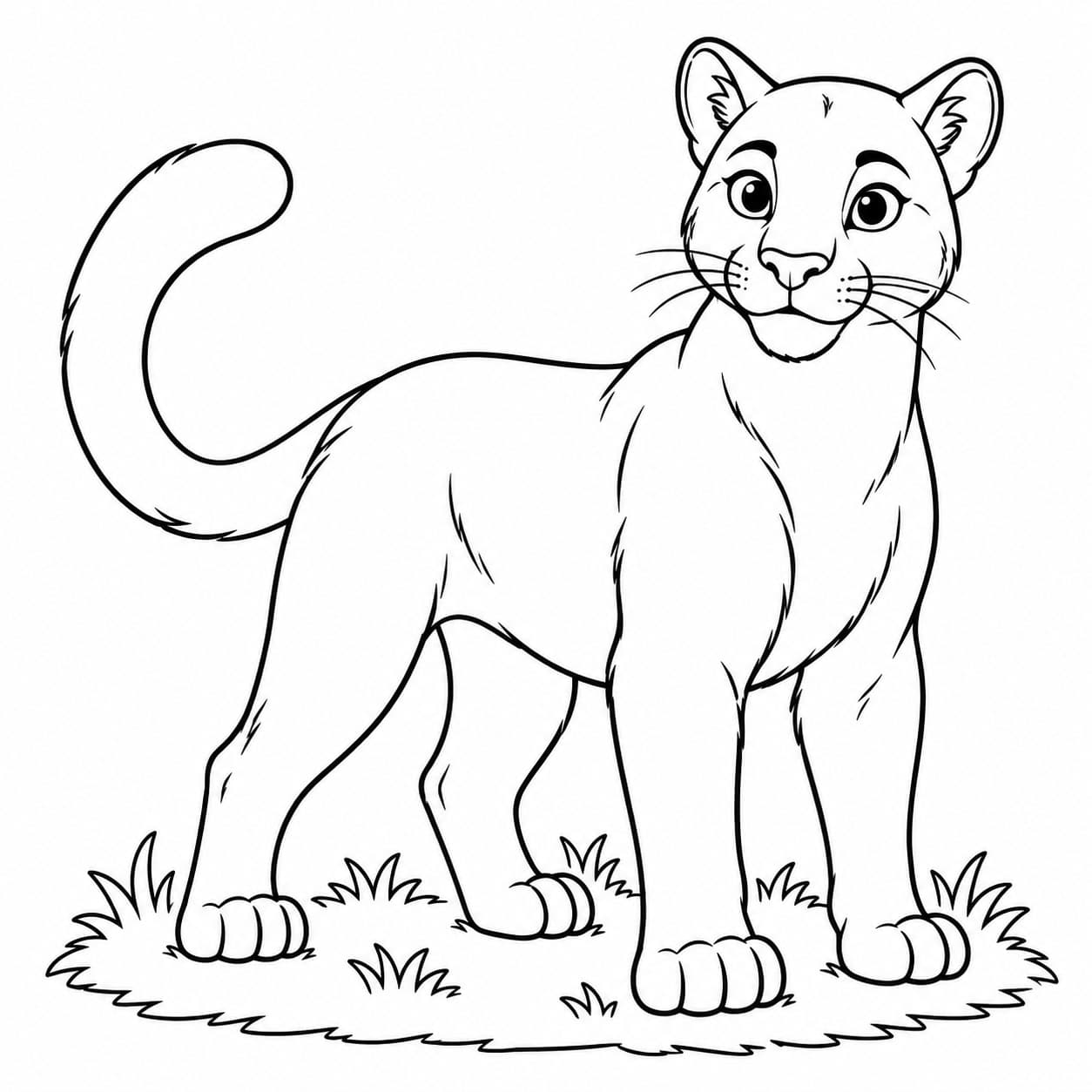 Freundlicher Puma Ausmalbild
