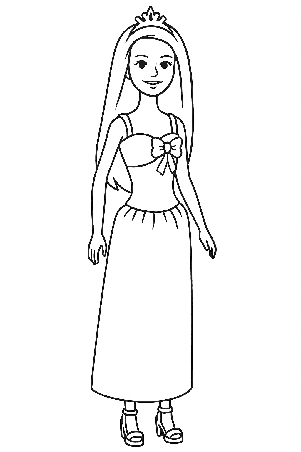 Barbie-Prinzessin Ausmalbild