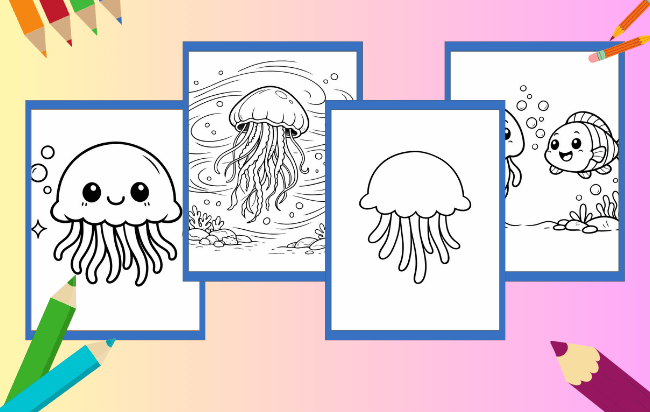 Qualle Ausmalbilder