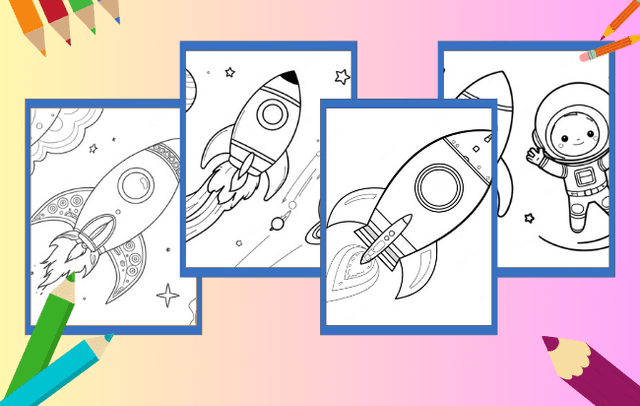 Raketen Ausmalbilder