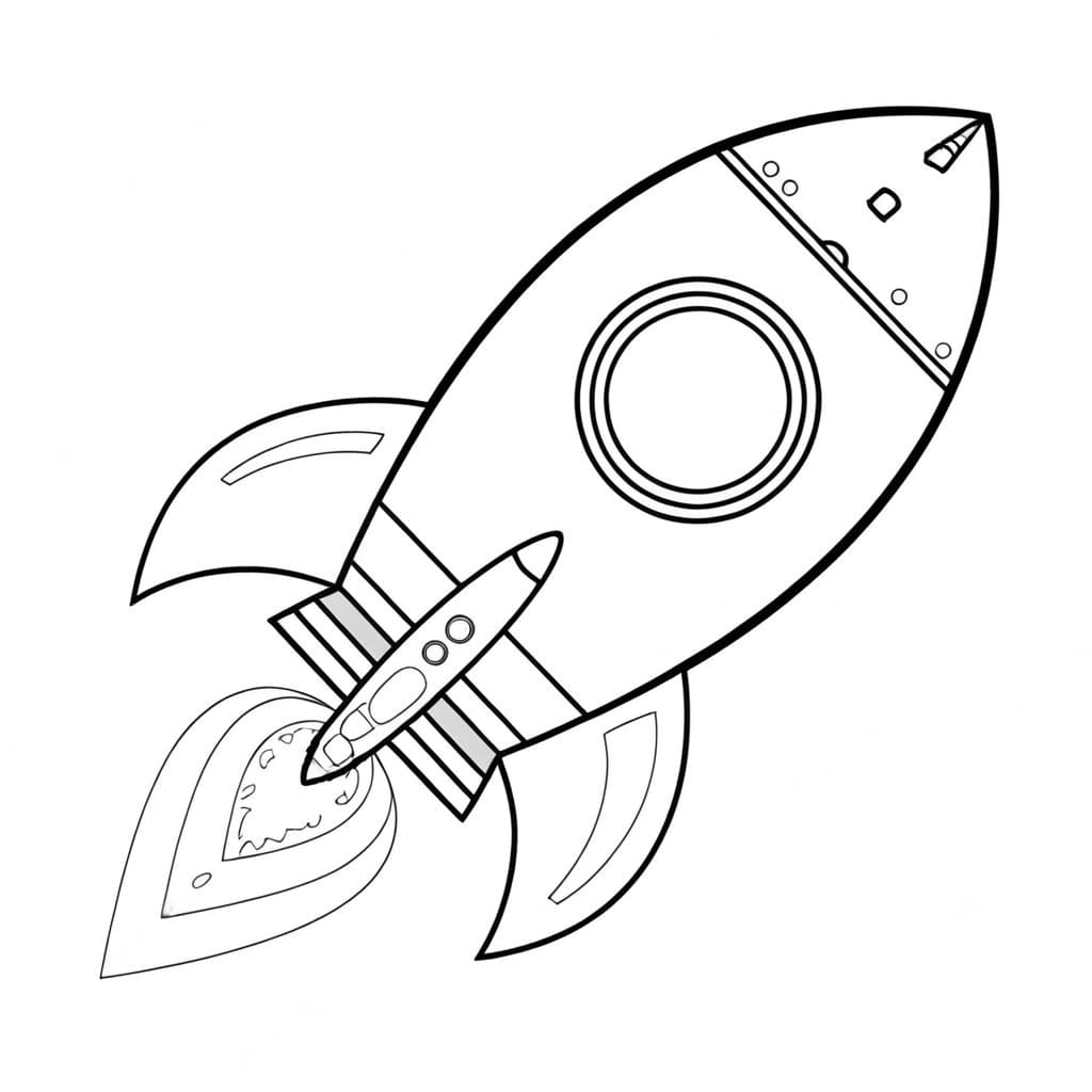 Rakete Ausmalbild