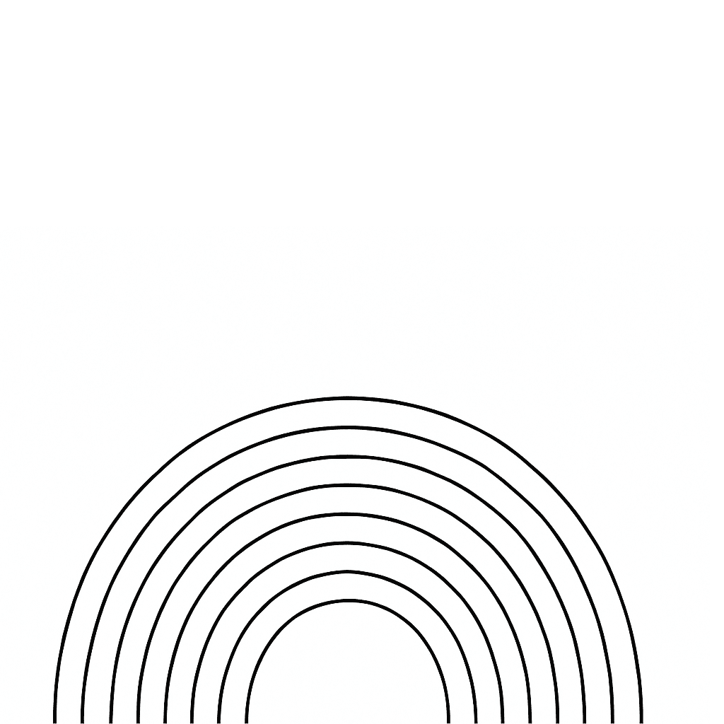 Einfacher Regenbogen zum Ausmalen