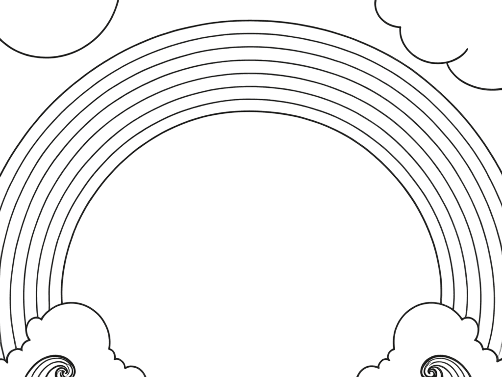 Regenbogen am klaren Himmel