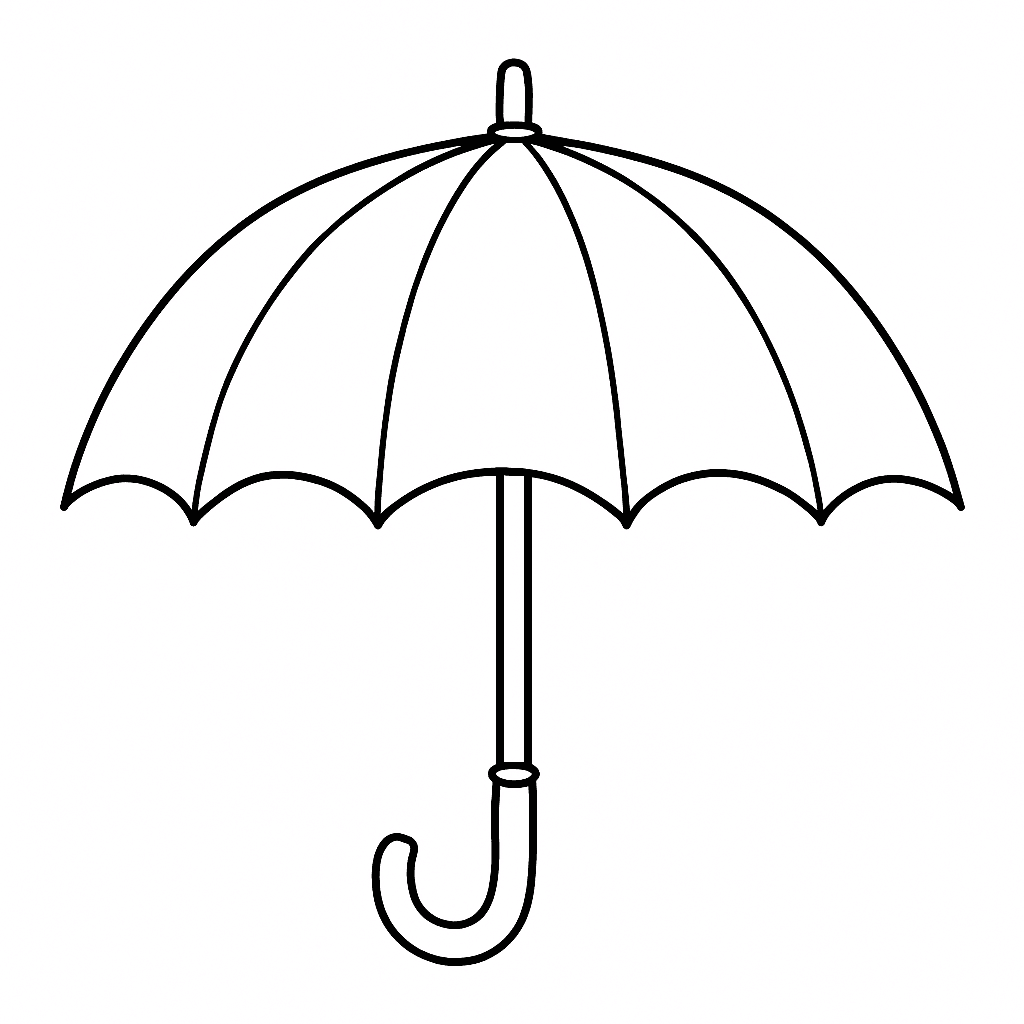 Regenschirm Ausmalbild
