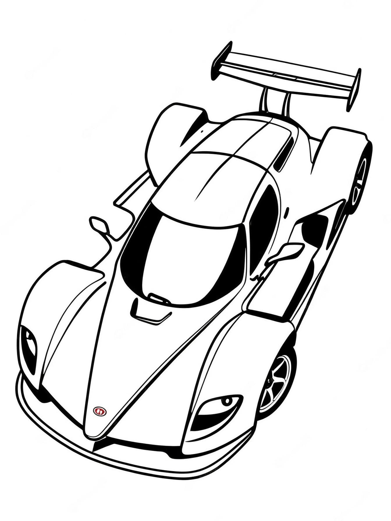 Sportlicher Rennwagen Ausmalbild