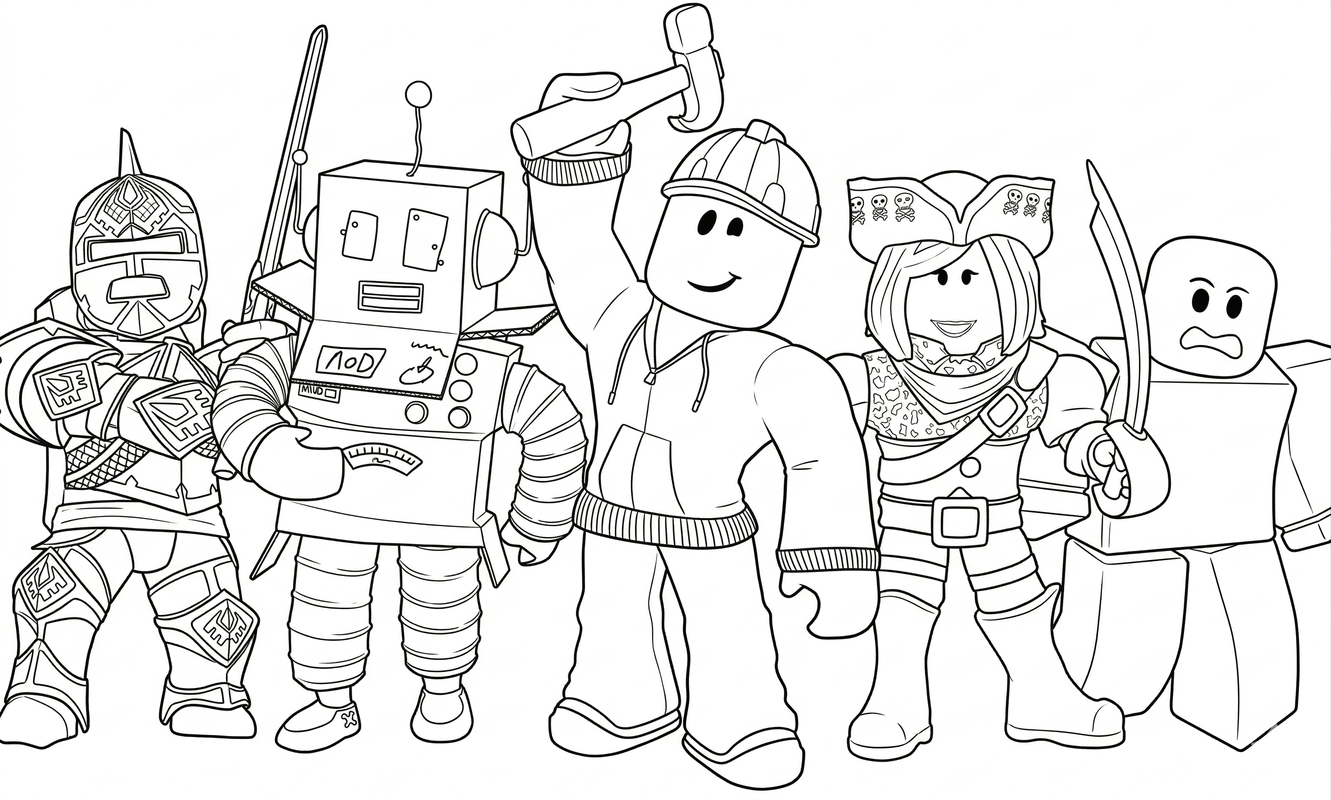 Roblox Charaktere Ausmalbild