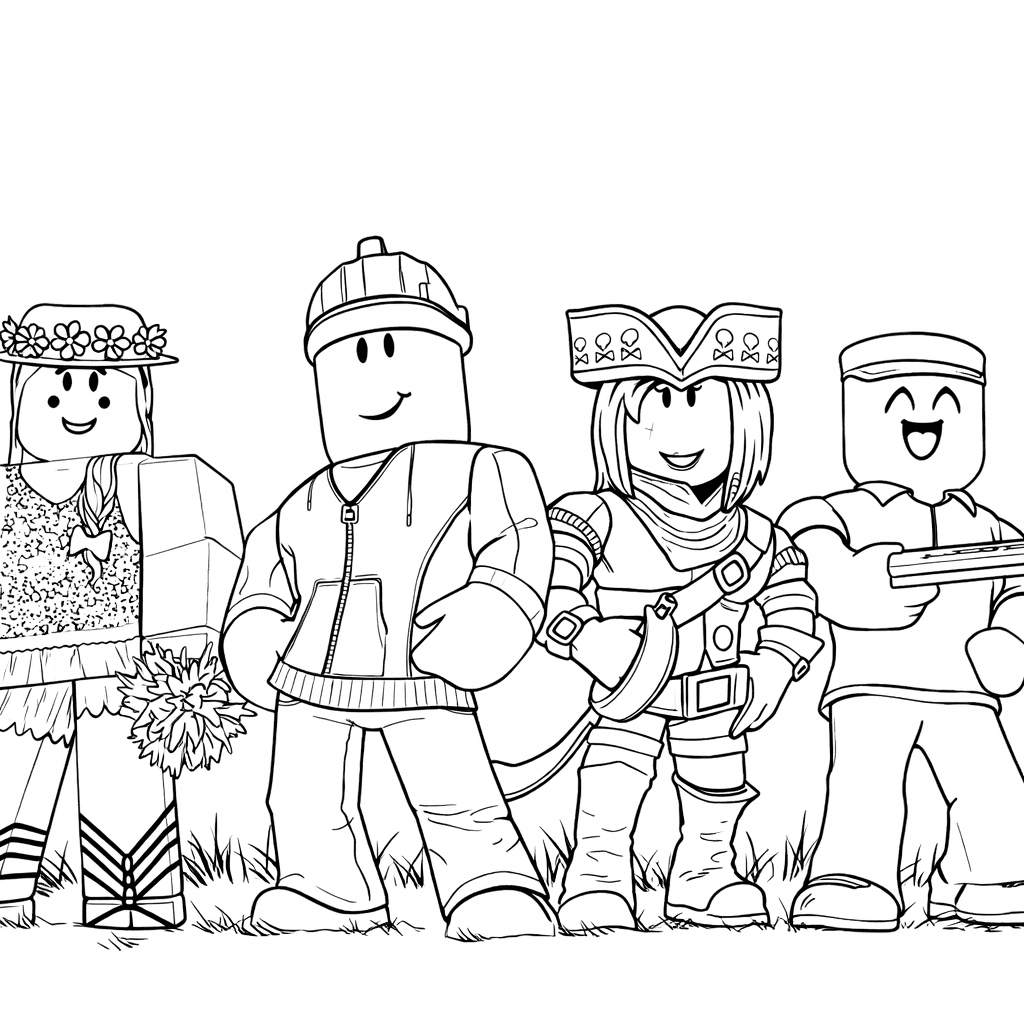 Roblox zum Ausmalen Ausmalbild