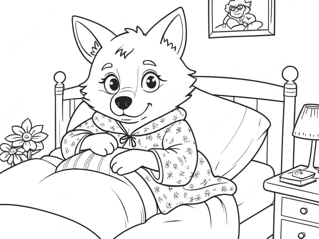 Böser Wolf Ausmalbild