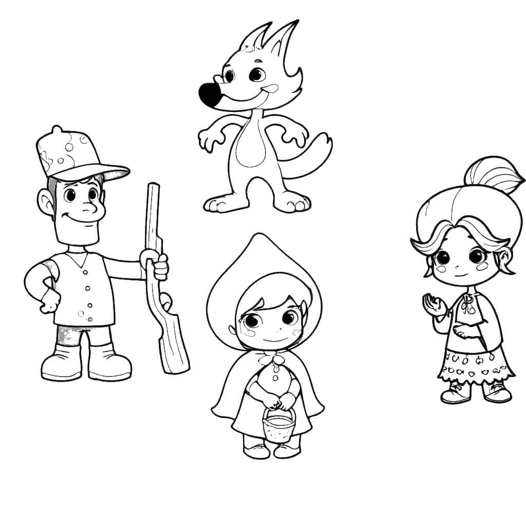 Rotkäppchen Figuren Ausmalbild