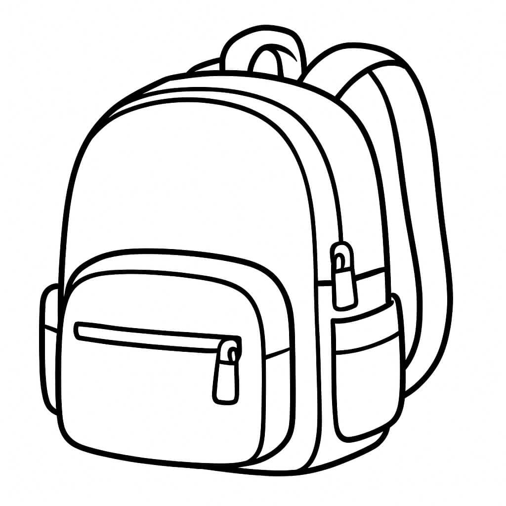 Klassischer Rucksack Ausmalbild
