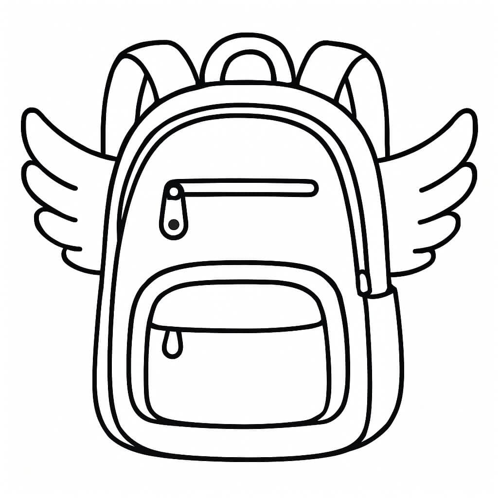 Sternchen-Rucksack Ausmalbild