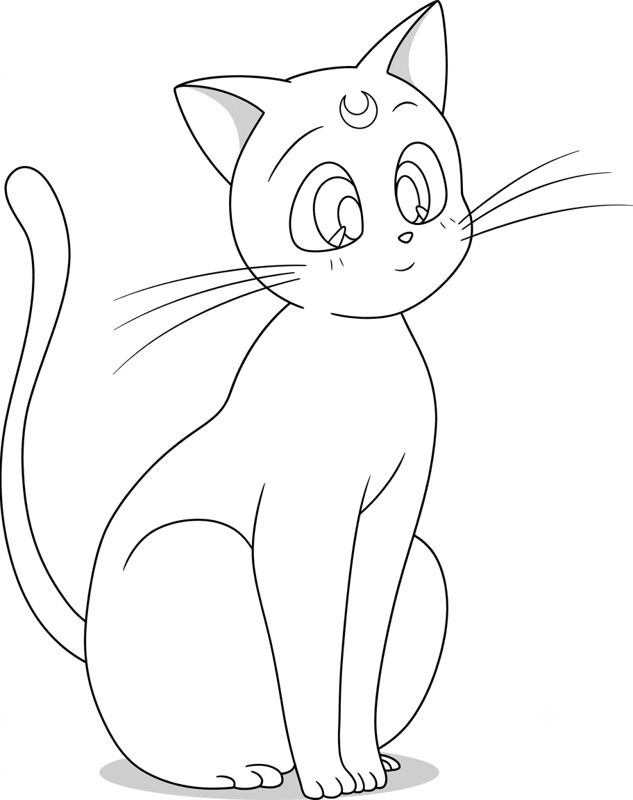 Artemis Sailor Moon Ausmalbild