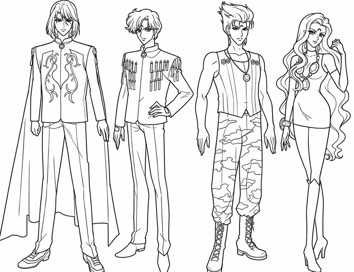 Black Moon Clan Sailor Moon Ausmalbild