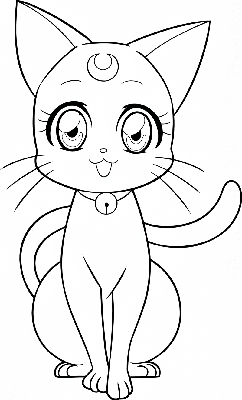 Diana Sailor Moon Ausmalbild