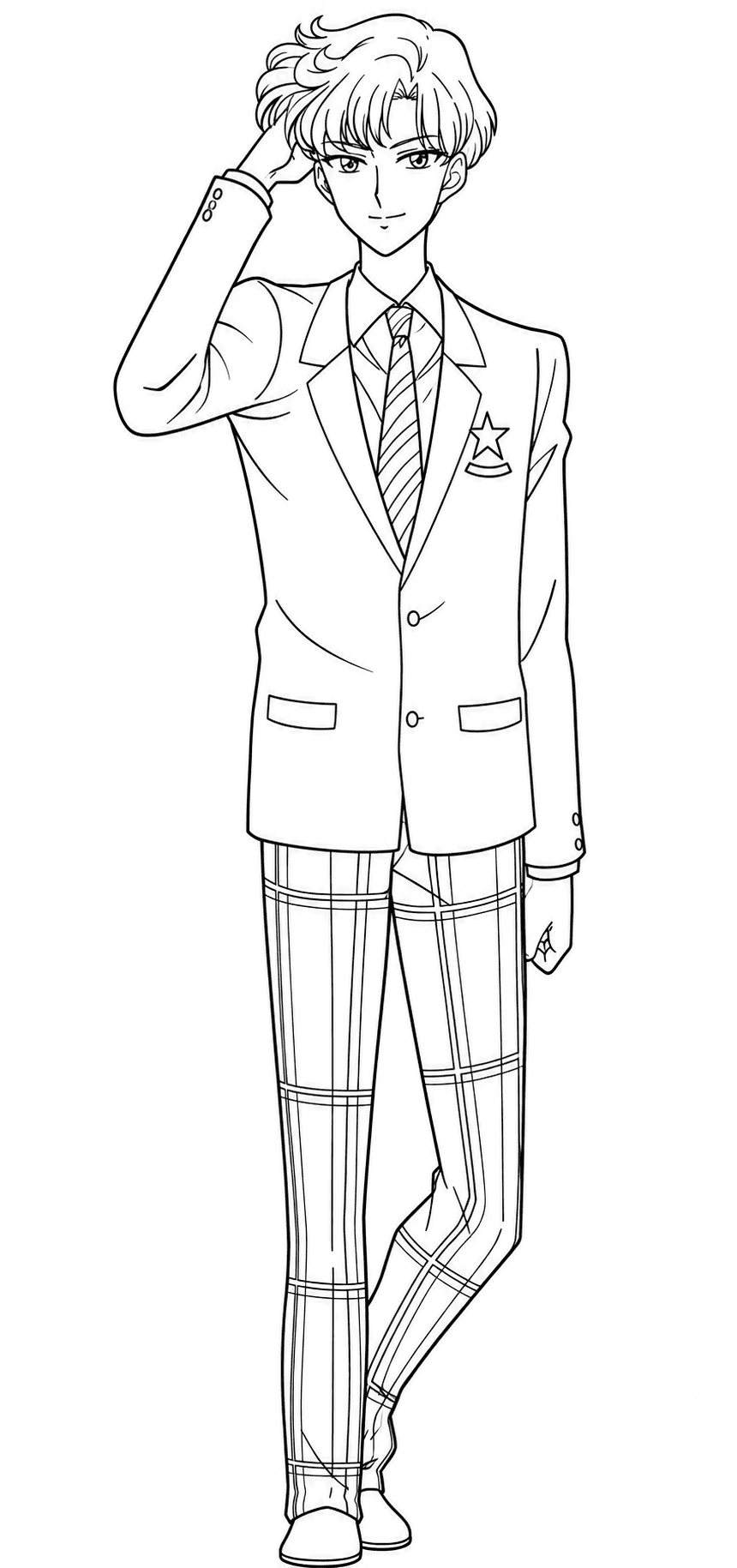 Haruka Tenou Sailor Moon Ausmalbild