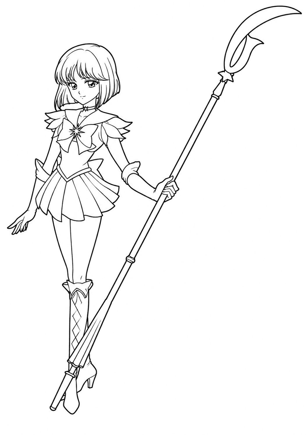 Hotaru Tomoe Sailor Moon Ausmalbild