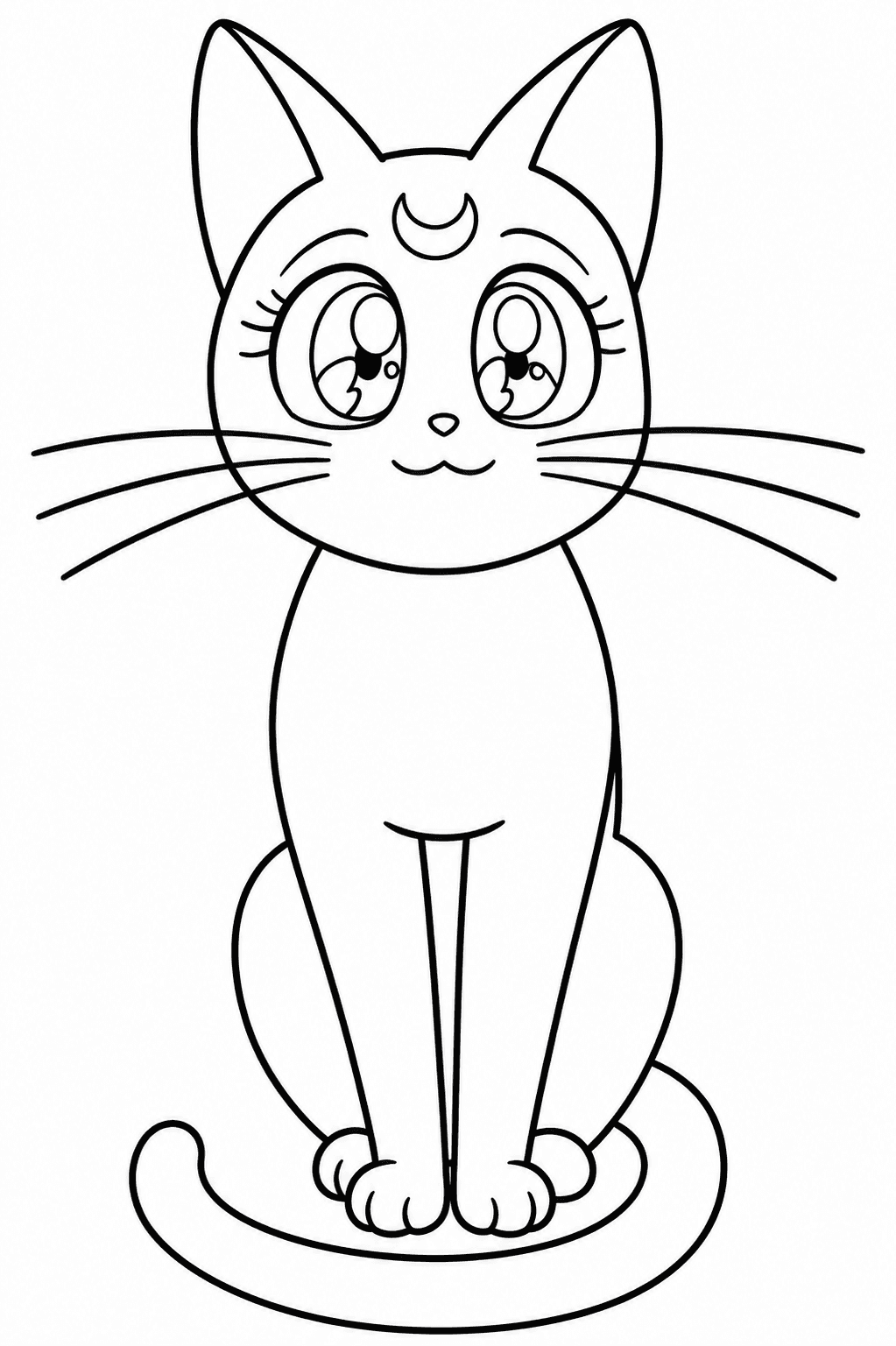 Luna Sailor Moon Ausmalbild