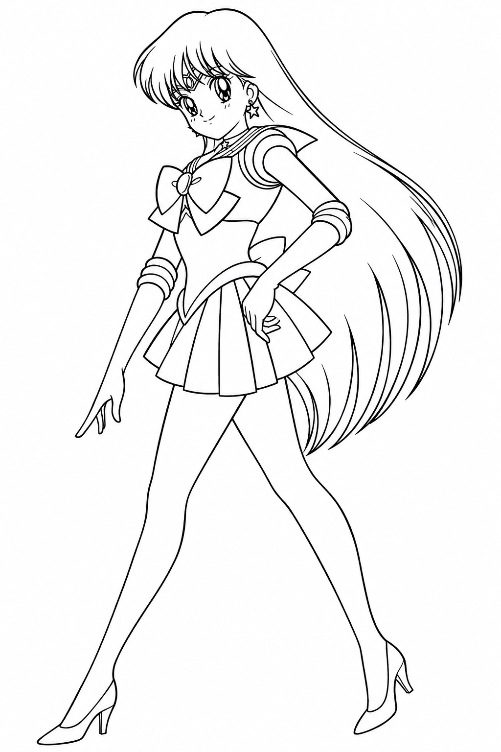 Rei Hino Sailor Moon Ausmalbild