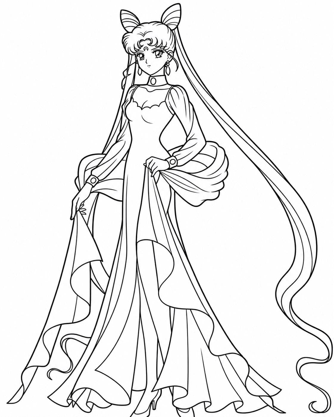 Sailor Moon Black Lady Ausmalbild