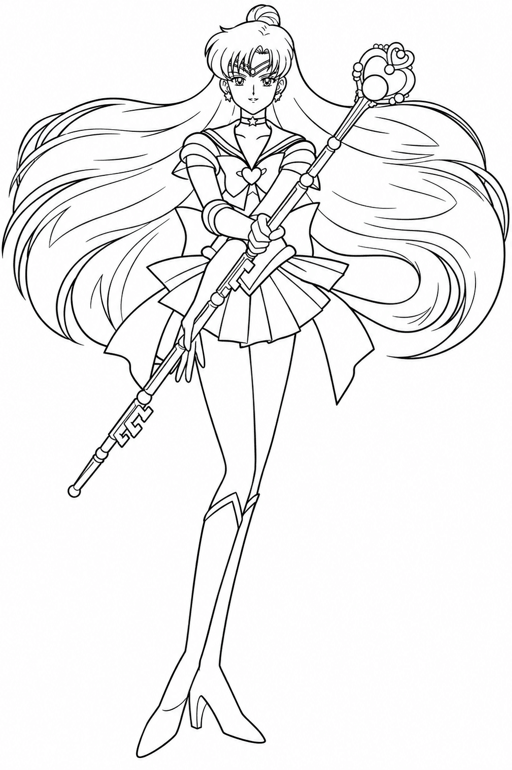 Setsuna Meiou Sailor Moon Ausmalbild