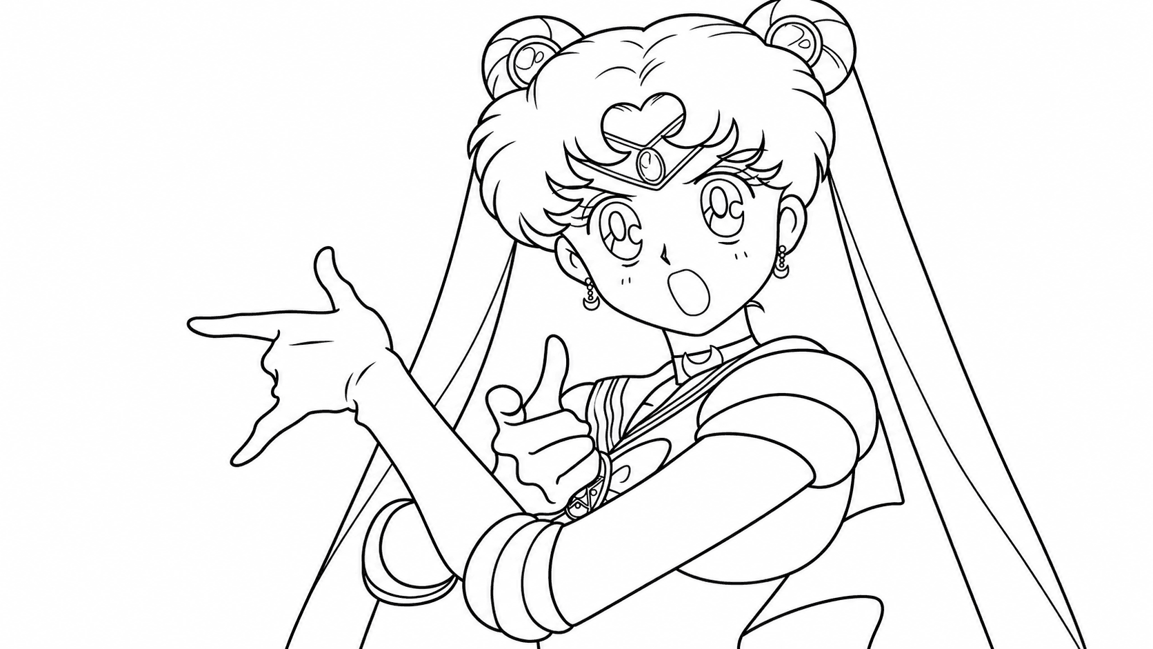 Usagi Tsukino Sailor Moon Ausmalbild