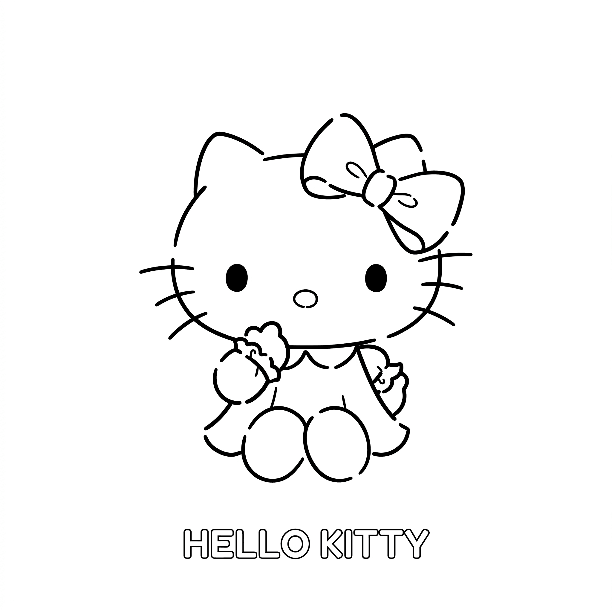 Hello Kitty Ausmalbild