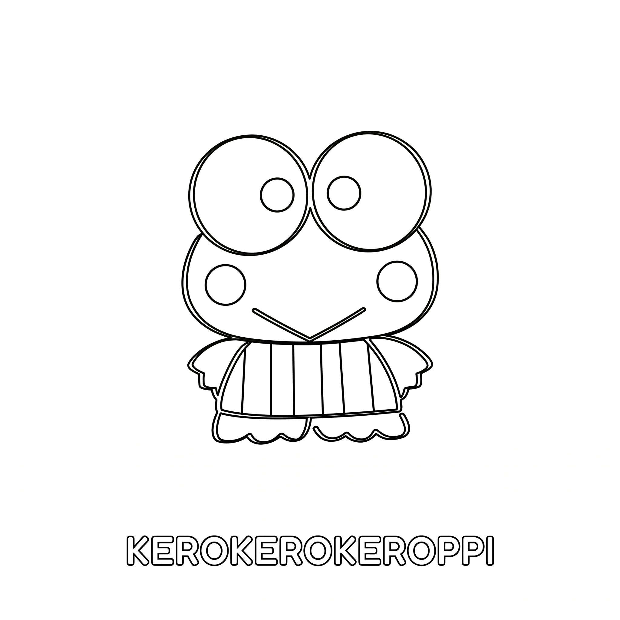 Kerokerokeroppi Ausmalbild