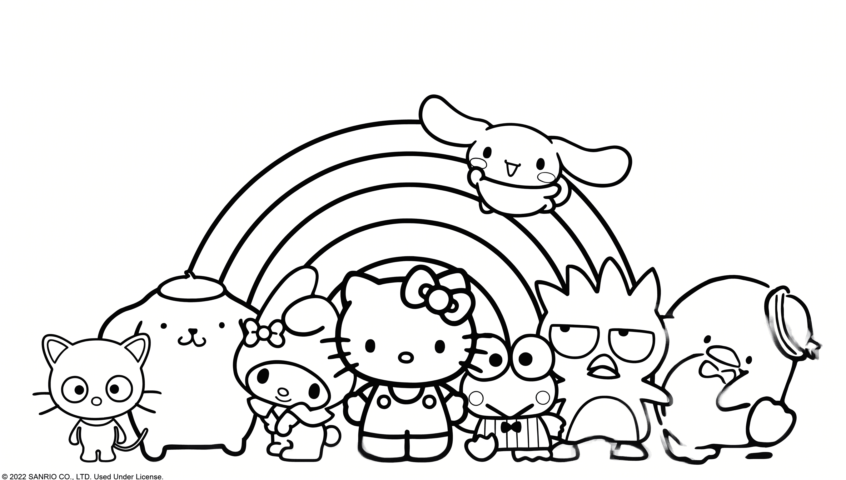 Sanrio Regenbogen Ausmalbild