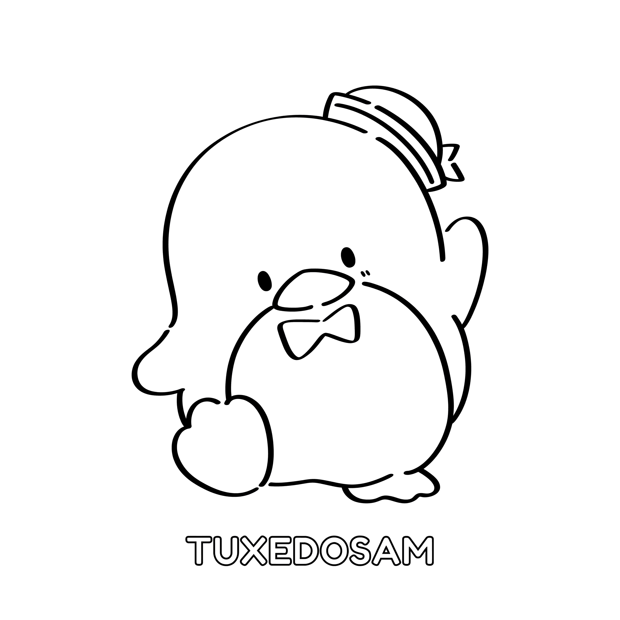 Tuxedosam Ausmalbild